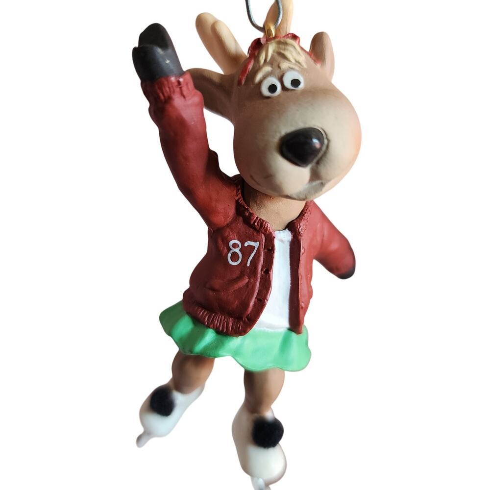 Hallmark Keepsake Ornament 1987 Reindeer Champs Dancer Ice Skater